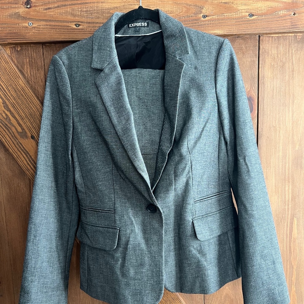 Express women’s Two piece gray suit